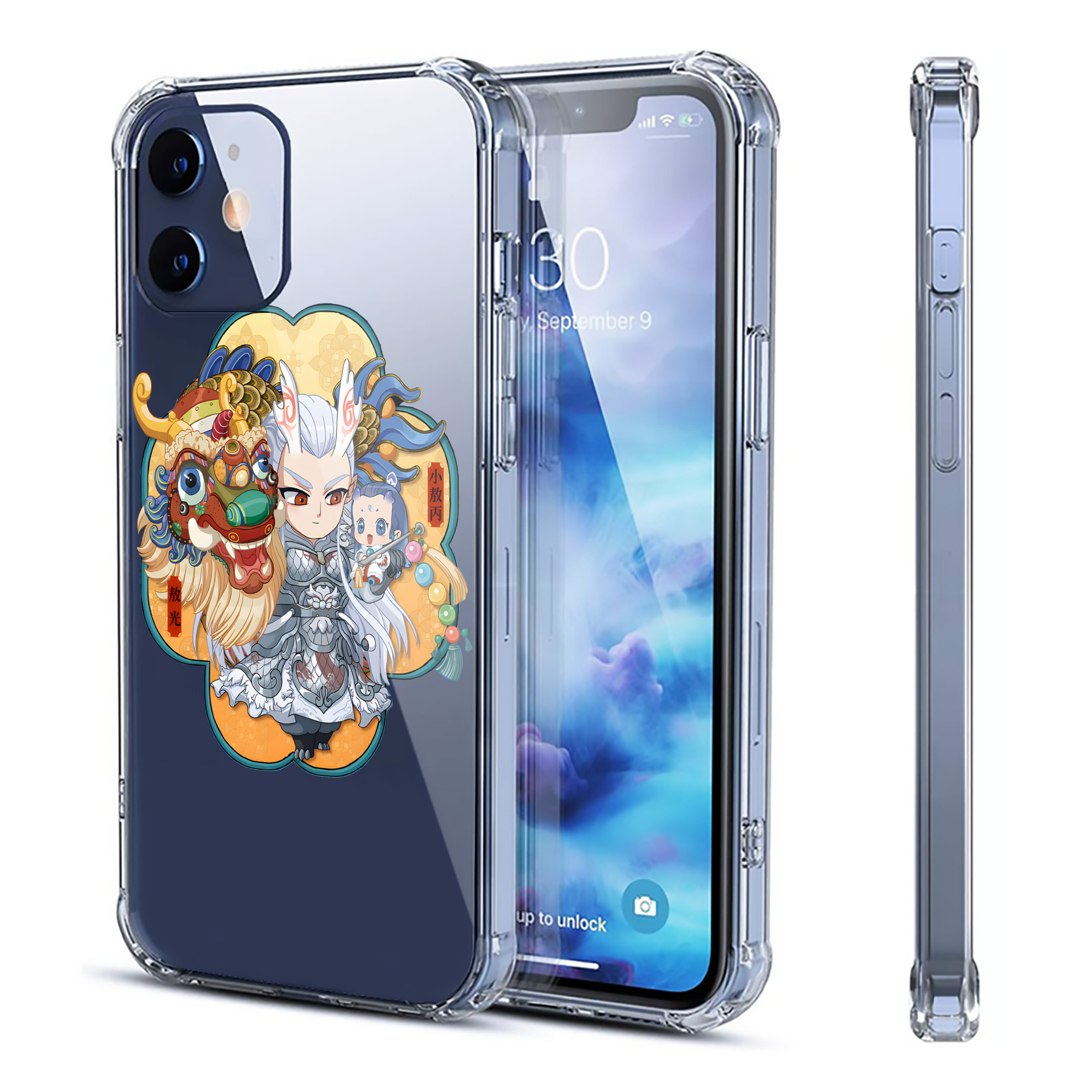 （画像用） Ne Zha 2 ナタ 魔童の大暴れ 【iPhone 12シリーズ対応】透明スマホケース（クリアソフトケース）